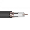 Кабель коаксиальный RG-6U, 75Ом, Cu/Al/Cu, 64%, 100м, OUTDOOR, черный