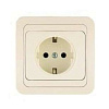 Розетка 1-м СП Mimoza 16А IP20 с заземл. крем./крем. 25028
