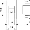 Розетка RJ-45 кат.6 Viva 1 модуль черный 45258