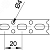 Лента монтажная перфорированная 17х0.6мм (уп.25м) CM610040