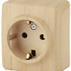 11-2203-11 Розетка 2P+E Schuko, 16A-250В, IP20, ОУ, Эксперт, сосна (16/160/3200) Б0020687