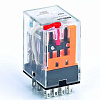 Промежуточное реле 4 конт. с LED инд. и TEST функ. 3А 12В AC ПР-102 23819DEK