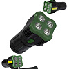Фонарь-прожектор аккумуляторный ручной 4Вт SMD LED+3Вт COB LED Li-ion 18650 1200мА.ч корпус ABS-пластик индикатор уровня заряда USB-шнур съемные ручка и регул. противоскол. резин. держатель-крепл. для велосипеда KOC902Lit