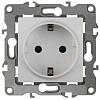 12-2002-01 Розетка 2P+E Schuko со шторками, 16A-250В, IP20, без м.лапок, 2, белый (10/100/25 Б0036440