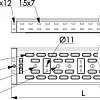 Лоток перфорированный 100х80х2000 35312