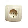Розетка 1-м СП Lillium 16А IP20 с заземл. крем./крем. 70228